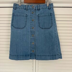 Club Monaco Blue Denim Pocketed Skirt - Women 0